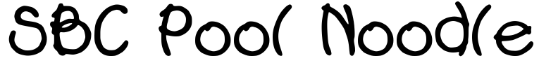 SBC Pool Noodle Font Image
