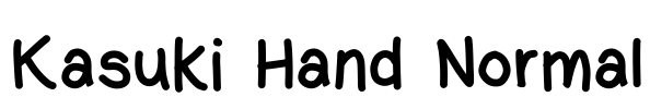 Kasuki Hand Normal Font Image