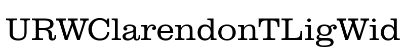 URWClarendonTLigWid Font Image