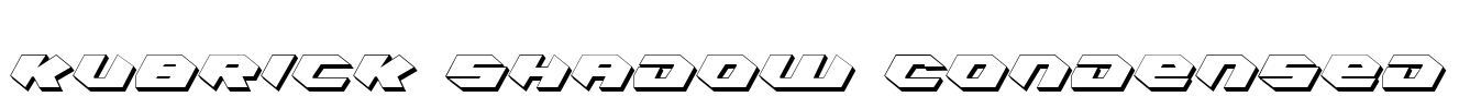 Kubrick Shadow Condensed Font Image