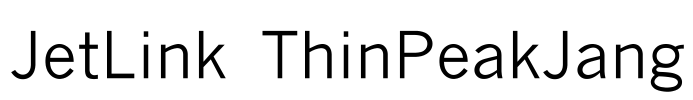 JetLink ThinPeakJang Font Image