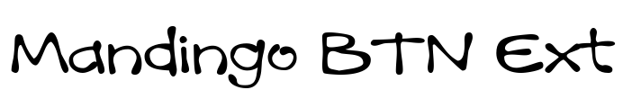 Mandingo BTN Ext Font Image