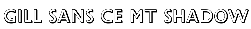 Gill Sans CE MT Shadow Font Image