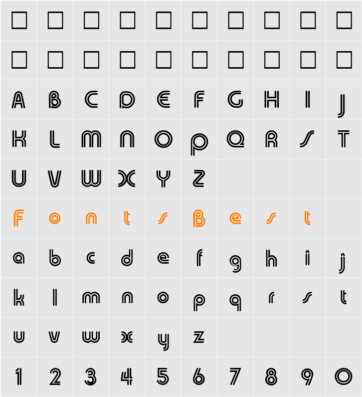 Skinny Character Map