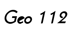 Geo 112 Font Image