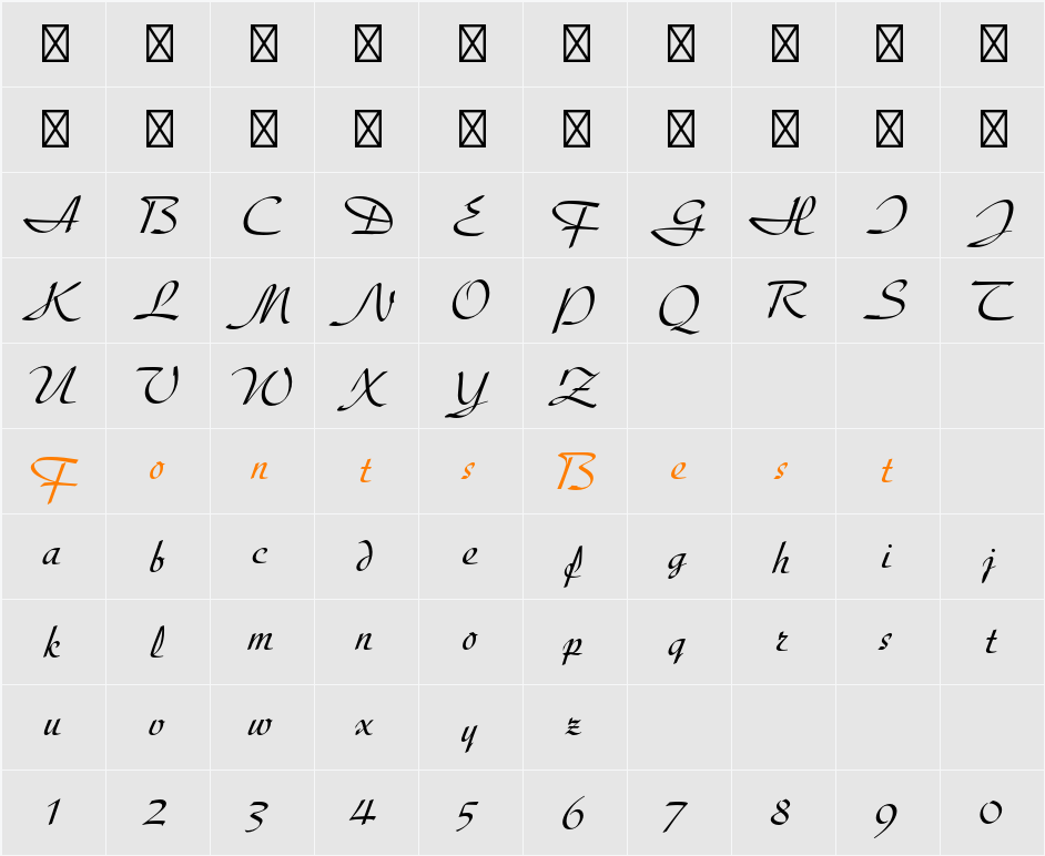 Diskus LT Std Character Map