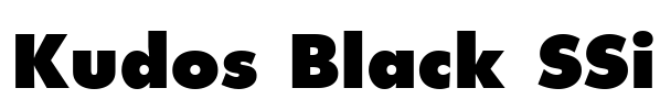 Kudos Black SSi Font Image