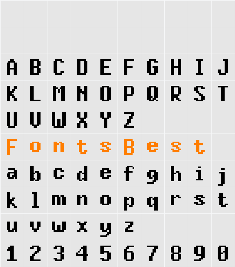FFF Daylight Bold Character Map