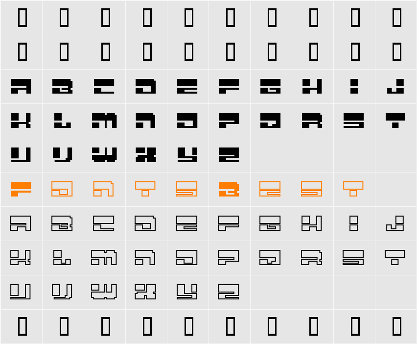 mtiza Character Map