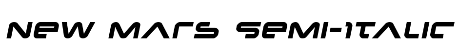 New Mars Semi-Italic Font Image
