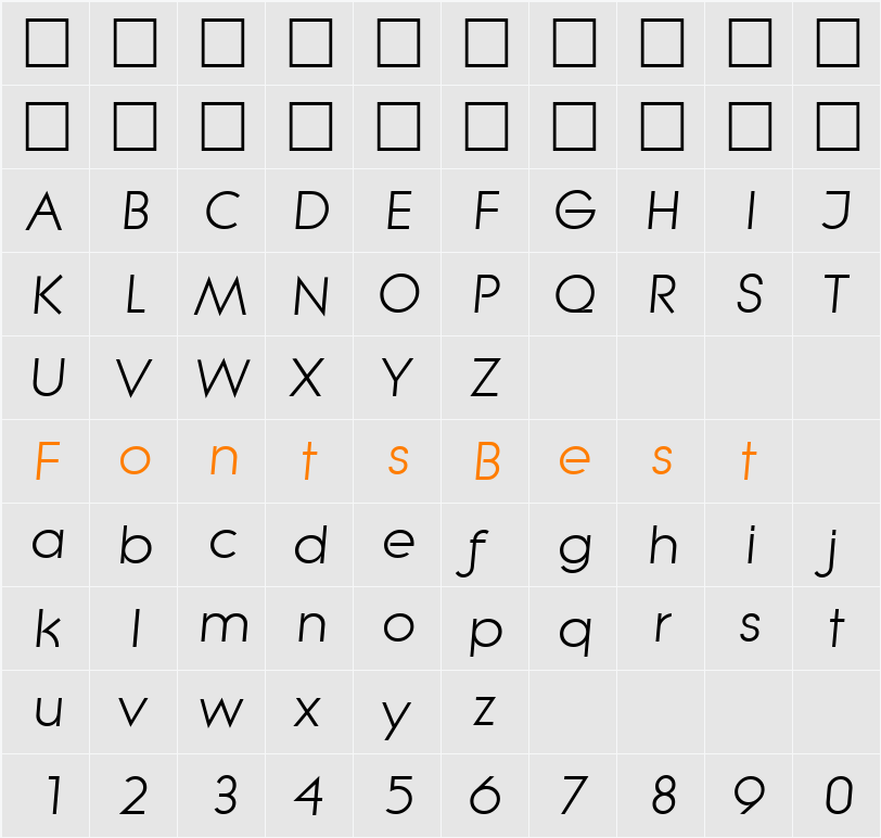 Litera-Serial DB Character Map