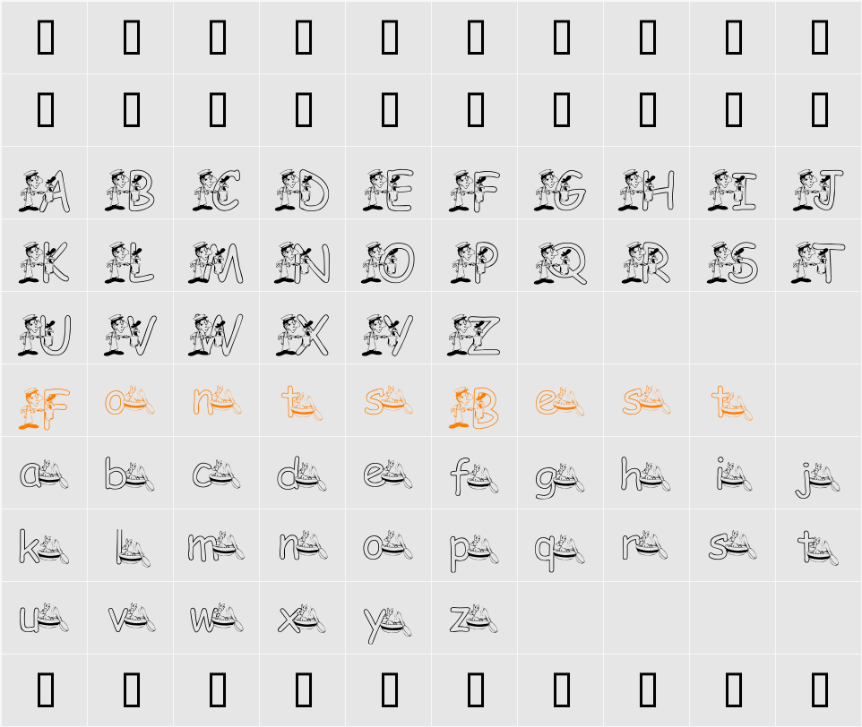 JNKSoup Character Map