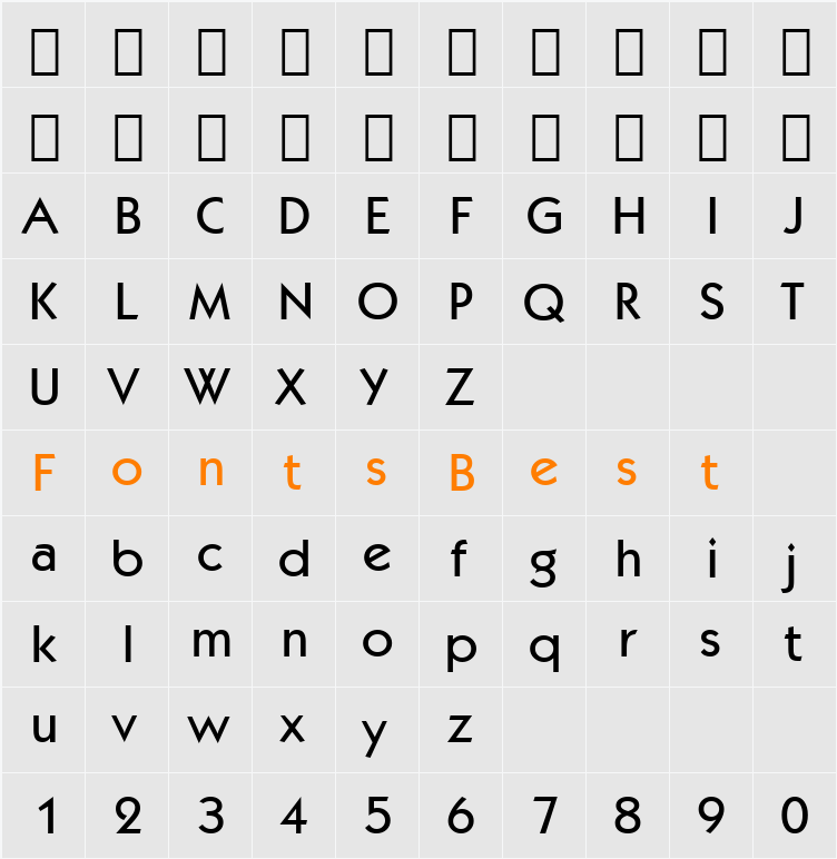 801-CAI978 Character Map