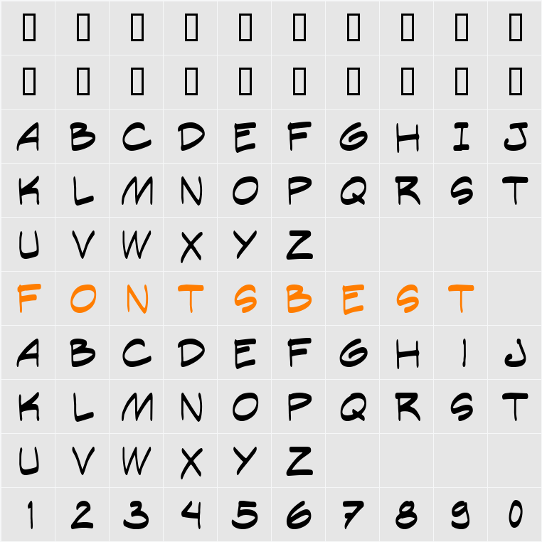 Letratista Character Map