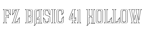 FZ BASIC 41 HOLLOW Font Image