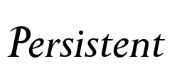 Persistent Font Image