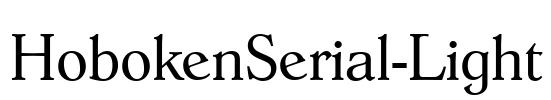 HobokenSerial-Light Font Image