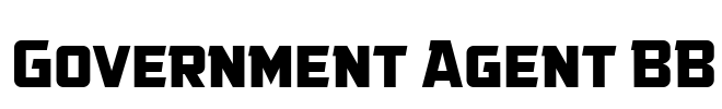 Government Agent BB Font Image