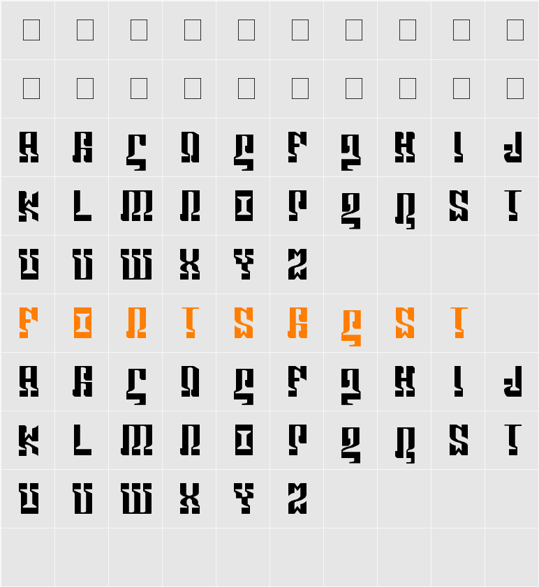 MARSHOSBN Character Map