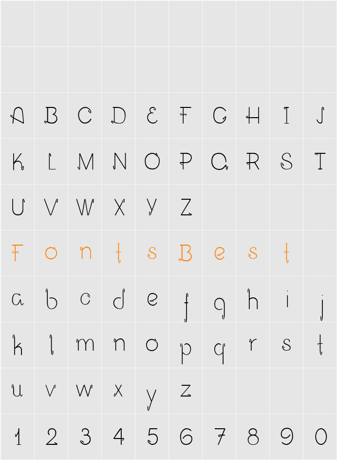 Opalo Character Map
