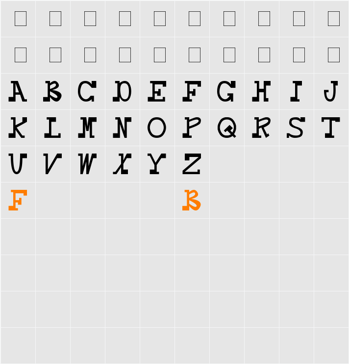 daBoss Character Map