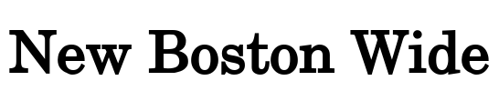 New Boston Wide Font Image