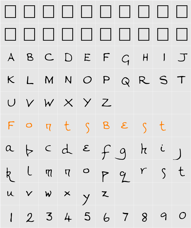 LEHN268 Character Map