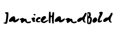 JaniceHandBold Font Image