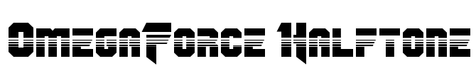 OmegaForce Halftone Font Image