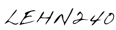 LEHN240 Font Image
