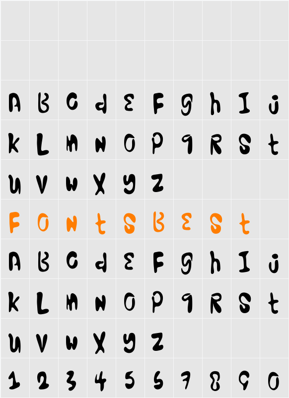 ExcellentStencil Character Map