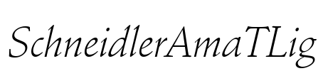 SchneidlerAmaTLig Font Image