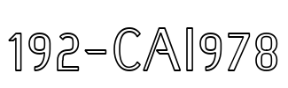 192-CAI978 Font Image