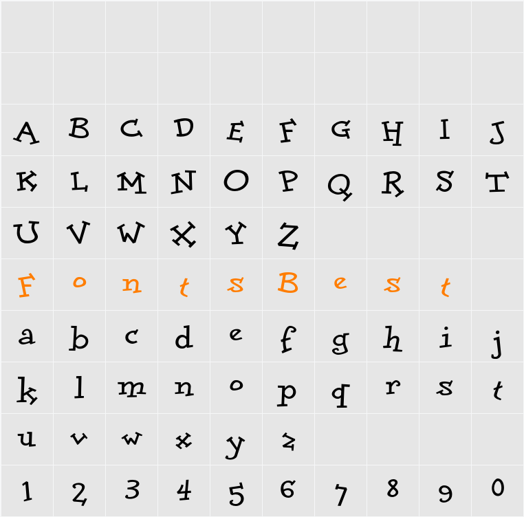 DoloresCyr Character Map