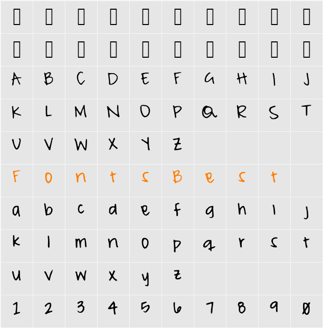 PeaMeaghan Character Map
