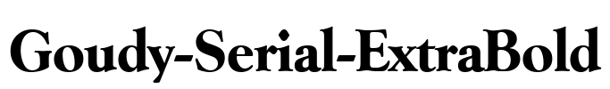 Goudy-Serial-ExtraBold Font Image