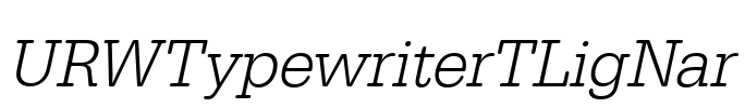 URWTypewriterTLigNar Font Image