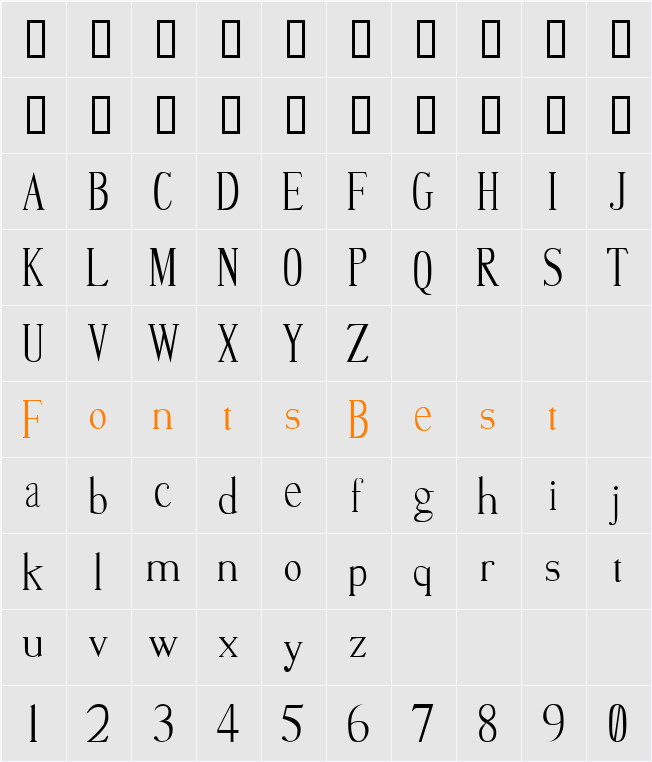 smiTe Character Map