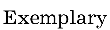 Exemplary Font Image