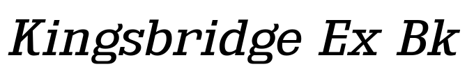 Kingsbridge Ex Bk Font Image