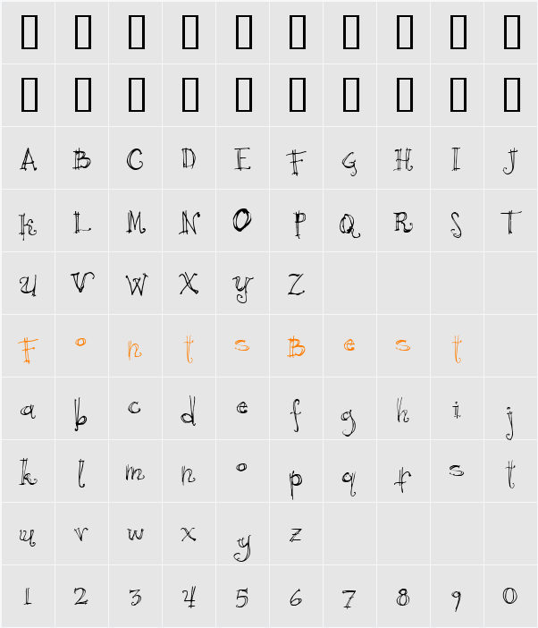 JI-Piqued Character Map