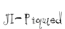 JI-Piqued Font Image