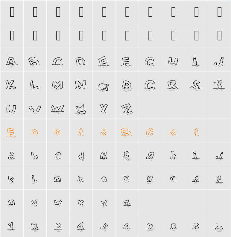 PWWORLDSEND2112 Character Map