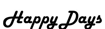 Happy Days Font Image