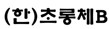 (한)초롱체B