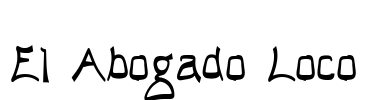 El Abogado Loco Font Image