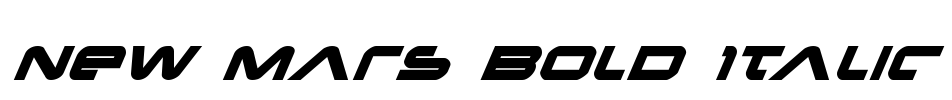 New Mars Bold Italic Font Image