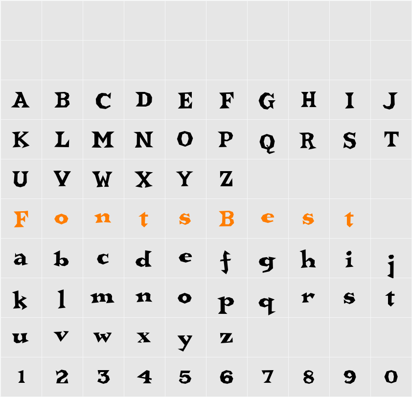 Bonehead Character Map