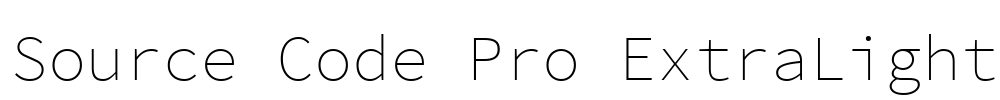 Source Code Pro ExtraLight