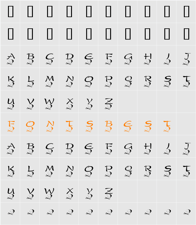 KR Rice N Stix Character Map